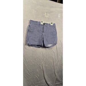 Old Navy blue and white gingham chino shorts Size 2